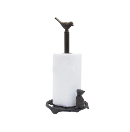 Cast Iron Retro Collections Traditional Toilet Paper Holder - Wall Mounted -Toilet Paper Holder for Bathroom Black Finish #6366