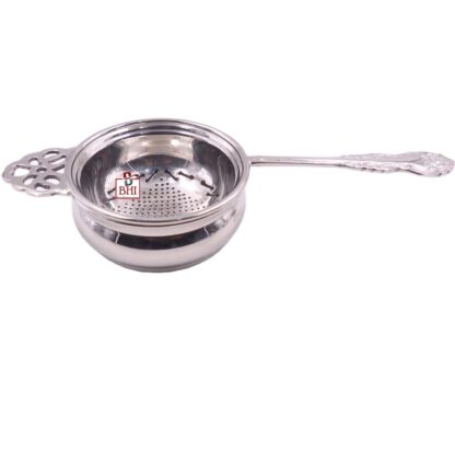 Brass Tea Strainer Decorative Handle with Drop-Dip Cup 195mm #3799 Nostalgic design - Image 5
