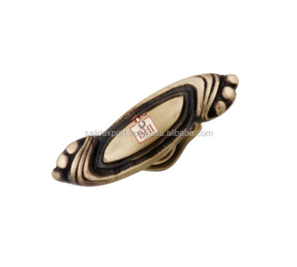 Brass Ornate Sprung Window Handle 90mm #2555 - Image 3