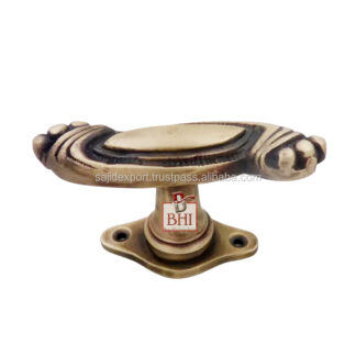 Brass Ornate Sprung Window Handle 90mm #2555