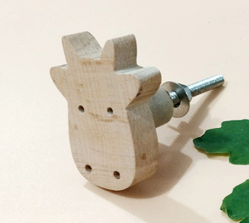 Cabinet Knob Wooden Animal 45mm #6678 (Set of 6 Pcs)