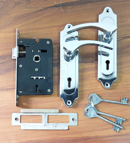 Iron Door Handle With KY Mortice Lock 165mm # 6813