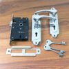 Iron Door Handle With KY Mortice Lock 165mm # 6813 - Image 3
