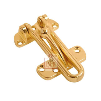 Door Chain Lock for Front Door, Swing Bar Door Lock Polish Brass Alloy Anti-Theft Door Guard Latch for Front and Inside Door Reinforcement Door Stopper for Hotel Home Safety 135mm # 7022