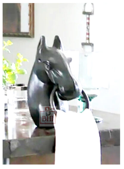 Brass Horse Towel Ring # 7044