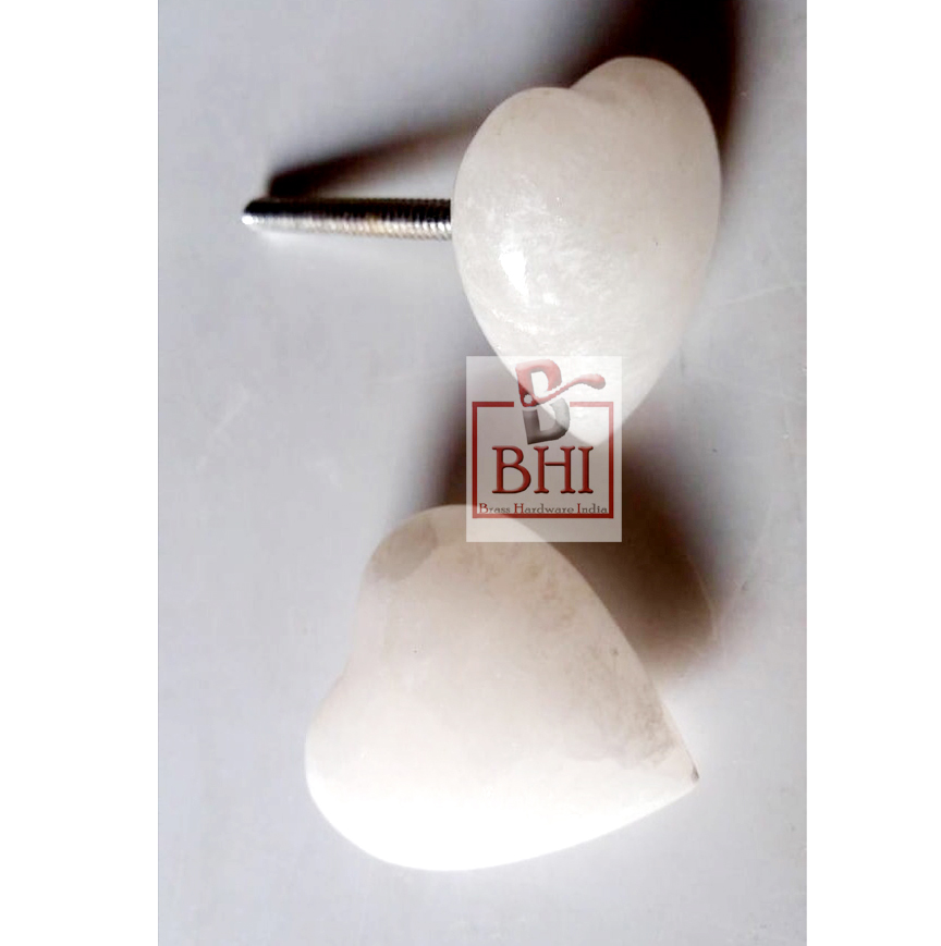 Marble Heart Shape Cabinet Knobs 45mm #7071 (Set of 6 Pcs) - Image 2