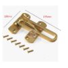 Door Lock for Front Door, Swing Bar Door Lock Polish Brass Finish Alloy Anti-Theft Door Guard Latch for Front and Inside Door Reinforcement Door Stopper for Hotel Home Safety 135mm #7281 - Image 2