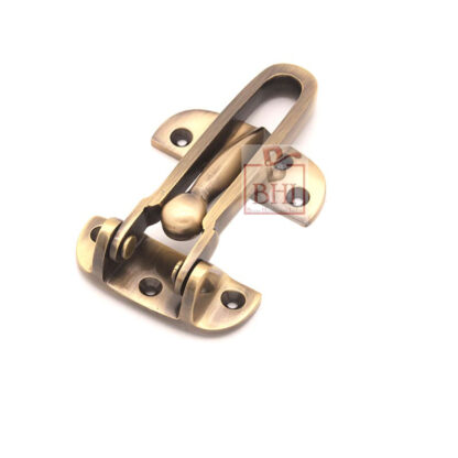 Door Chain Lock for Front Door, Swing Bar Door Lock Brass Antique Finish Alloy Anti-Theft Door Guard Latch for Front and Inside Door Reinforcement Door Stopper for Hotel Home Safety 97mm #7282
