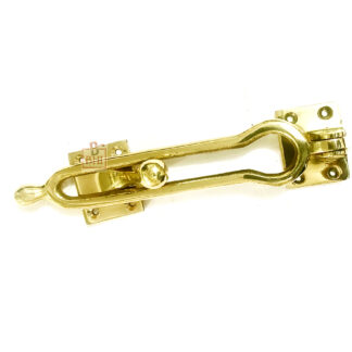 Door Chain Lock for Front Door, Swing Bar Door Lock Polish Brass Finish Anti-Theft Door Guard Latch for Front and Inside Door Reinforcement Door Stopper for Hotel Home Safety 170mm #7023