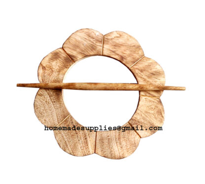 Curtain Tie-back Holder Ring with Stick full Wooden with different Color and Natural finishes #7681