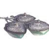 Silver Antique Three Leaf  Dry-Fruit Tray # HMS-MD-086 - Image 2