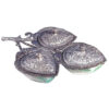 Silver Antique Three Leaf  Dry-Fruit Tray # HMS-MD-086 - Image 4