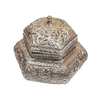 Brass Silver Antique Box 6-Pail 190mm #MD-092