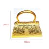 Metal Brass Women's Beautiful Handbag Party Bridal Clutch Purse Trend Overseas Golden Girls/Women Handle Clutch Brass metal bag Ethnic Clutch 260mm # 9055 - Image 2