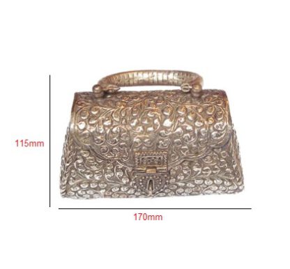 Metal Horn & Brass Women's Beautiful Handbag Party Bridal Clutch Purse Trend Overseas Girls/Women Handle Clutch Horn & Brass metal bag Ethnic Clutch 187mm #8995 - Image 2
