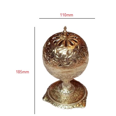 Silver Incense Burner, Dhoop Burner, Loban Burner,Bakhoor Burner ,Incense Holder & Censer Silver Antique Finish Best option for Gifting or for Home Decor, Temple, House, Office Hotel, etc Ideal option for spiritual lucky gift, fengshui gift, thanksgiving gift, anniversary gift, easter gift, birthday gift, wedding gift, Christmas gift 185mm #9053 - Image 2