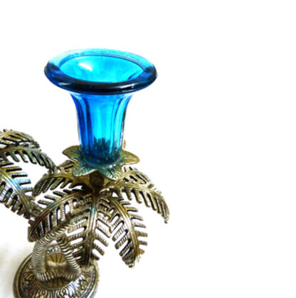Silver Antique Candle Stand Palm Tree 200mm #MD-106 - Image 4