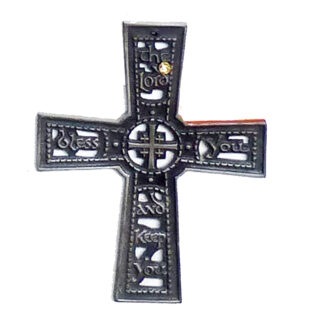 Aluminum Door Sign Plaques "Jesus Cross"110mm #2666 Silver Antique