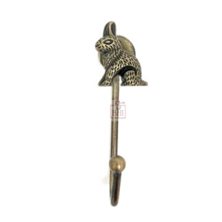Cast Iron Animal Coat Hook"BUNNY RABBIT" Style 125mm #7466 Antique Finish