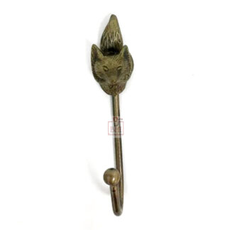 Cast Iron Animal Coat Hook "FOX" Style #7468 Antique Finish