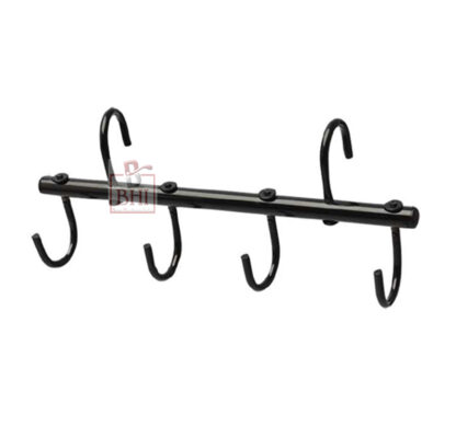 Hand Forged Iron Hook On Rails # 7483