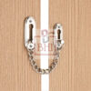 Door Chain Lock, Brass Door Guard Anti-Theft Press Lock, Chain Door Guard Lock Latch Sliding Lock for Hotel Home Living Motel Apartment Bedroom, Silver Gold Finish # 7508 - Image 3