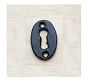 Cast Iron Euro Escutcheons Black Powder coated Escutcheon Cylinder Keyhole Euro Door Lock Cover for Security and Protection from Key Damage, Durable Escutcheon Plate with Concealed Screws #7524