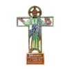 Brass Antique Design Vintage Look Brass Wall Hanging Cross Decorative Religious Altar Spiritual Art  Home Living Room Decor Accessory for Christmas and Other Occasions Brass Religious Accessories Church Decoration "JESUS CROSS" Christian Cross Christ Wall Cross Hand Carved Antique Design Hanging Plaque Hand Paint Finish 275mm #2661