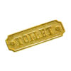 Brass "TOILET" Loo Sign Plaque Door Wall Fence Post Cafe Shop Pub Hotel Bar Work Polish Brass Vintage Finish 110mm #871