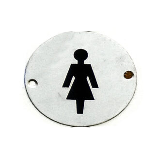 Aluminum Sign Plaques "Girl"75mm #890 Satin Anodized