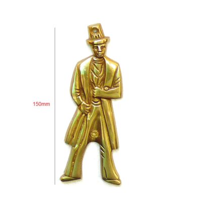 Brass "GENTLEMEN " Toilet Bathroom Sign Plaque Door Wall Cafe Shop Pub Hotel Bar Work Polish Brass Vintage Finish 150mm #901 - Image 2