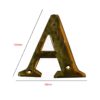 Brass Door Sign Letter "A" Door House Letters and Street Address Plaques Letters for Residence Mailbox Hotel House Door Letter Suitable for All Door Types Wooden, PVC and Composite With Fixing Screw Polish Brass Vintage Finish 100mm #936 - Image 2