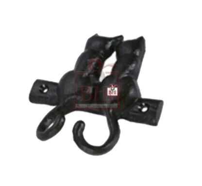 Cast Iron Animal Coat Hook"Cat" Style 100mm #5099 Matt Black Finish