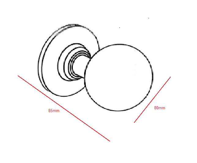 Wooden Door Knob 80mm #6259 - Image 5