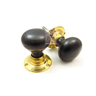 CERAMIC+BRASS KNOB ON BRASS ROSE 52mm#1198