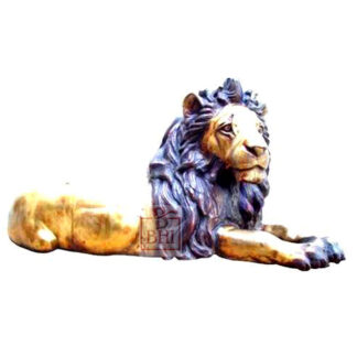Big Size Brass Sitting Lay Position Lion Statue Luxurious Statue 850mm #7607