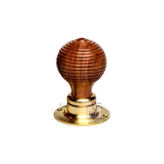 BEEHIVE REEDED KNOB ON FLAT REEDED ROSE