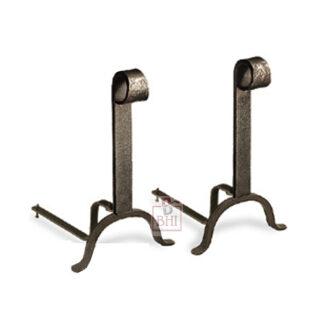 Wrought Iron Fireplace Andirons 450mm #7706