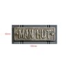 Cast Iron "MAN HUT" Sign Plaque Door Wall Fence Post Cafe Shop Pub Hotel Bar Vintage Natural LacquerFinish 150mm #903 - Image 2