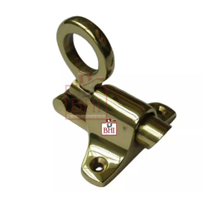 Brass Door Latch,Self-Closing Latches,Spring gate Lock with Screws,Spring Sliding Barrel Door Latch,Window Bolt Gate Latch, Brass Automatic Door Lock for Wooden Fence Yard Shed Polish Brass Finish 60mm #2289 - Image 4