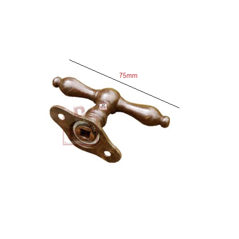 Cast Iron T Handle Fenstergriff Messing Antik 75mm #6001 - Image 2