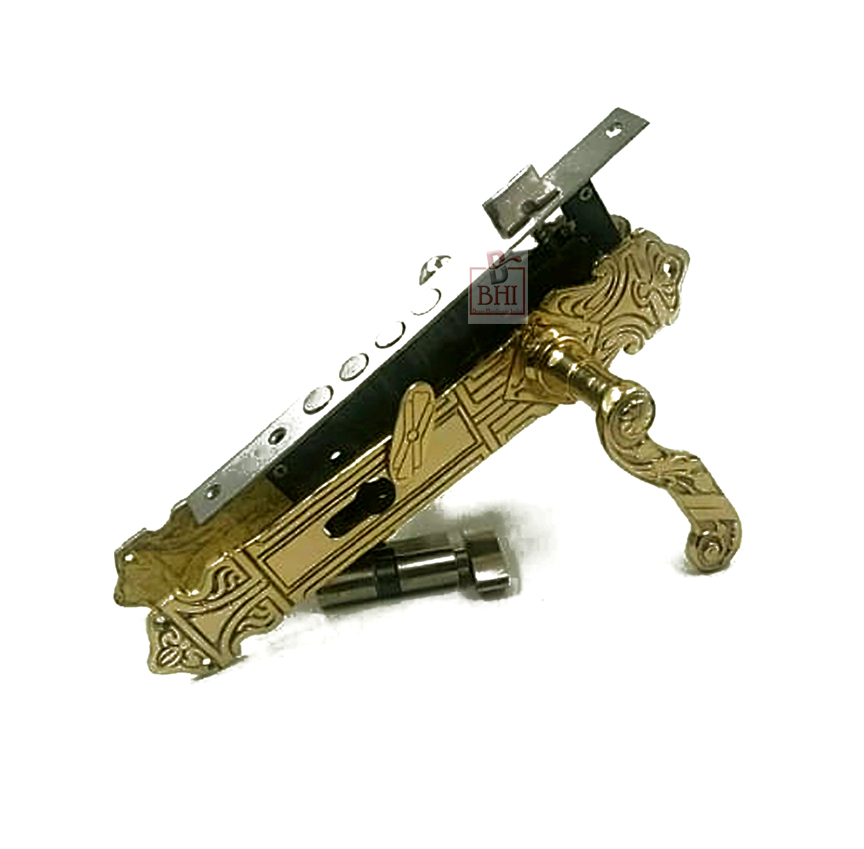 Brass Mortice Lever Door Handle On Plate 250mm #7773 - Image 4