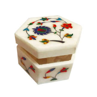 White Marble Box-Six Pail 100mm #9040