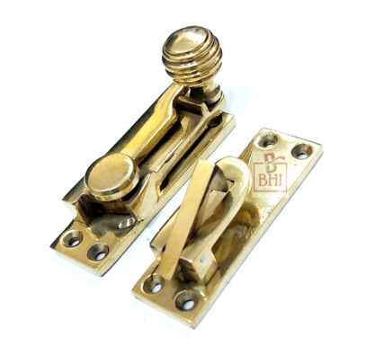 Sash Window Turn Latch Set Brass 70mm #7802
