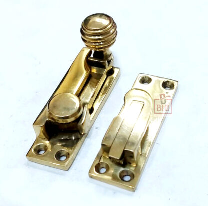 Sash Window Turn Latch Set Brass 70mm #7802 - Image 7