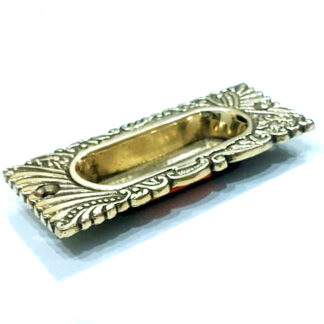 Recessed Flush Door Handles Brass Cabinet & Furniture Door Pulls Brass Rectangle Rectangle Handles/Pulls for Interior & Closet Doors  95mm #7813
