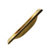 Traditional Vintage Polished Brass Flush Pull Door Handle Sliding Door Flush Handle with Fixing Screw for Drawer Cabinet Wardrobe Sliding Doors 85mm #7814 - Image 4