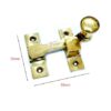 Sash Window Turn Latch Set Brass 85mm #7862 - Image 2