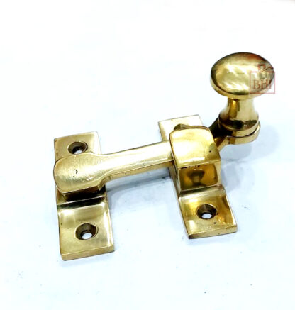 Sash Window Turn Latch Set Brass 85mm #7862 - Image 4