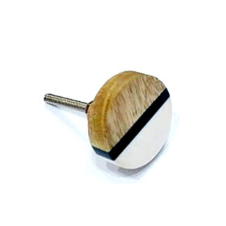 7968 (1) Cabinet Knob Resin & Wood 38mm #7968 (Set of 6 Pcs)
